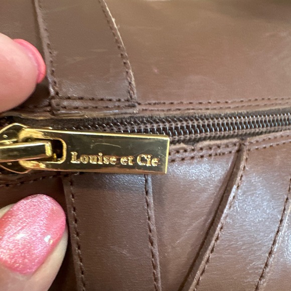 Louise Et Cie Ankle Boots Brown Leather Round Toe Size 7.5/37.5 - Picture 5 of 8